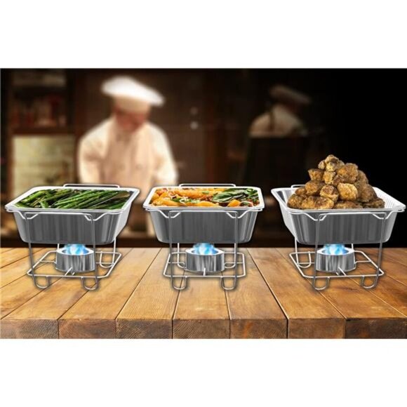 Chafing Dish Buffet Set, Half Size, Disposable Catering Supplies - Picture 6 of 7